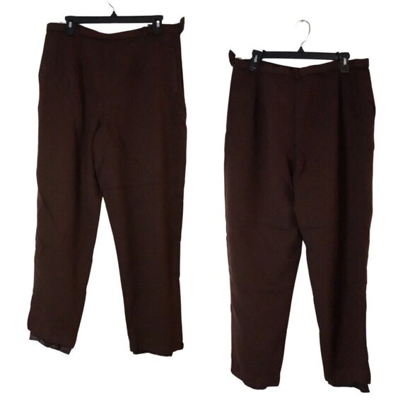 Pendleton, 100% Virgin Wool Straight Trouser Dress Pants, Brown - Picture 2 of 10